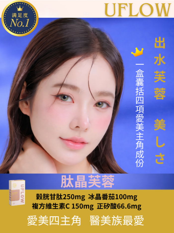 UFLOW UFLOW 肽晶芙蓉|微脂體穀胱甘肽250mg+冰晶番茄+維生素C|3 1 - 商品圖 2